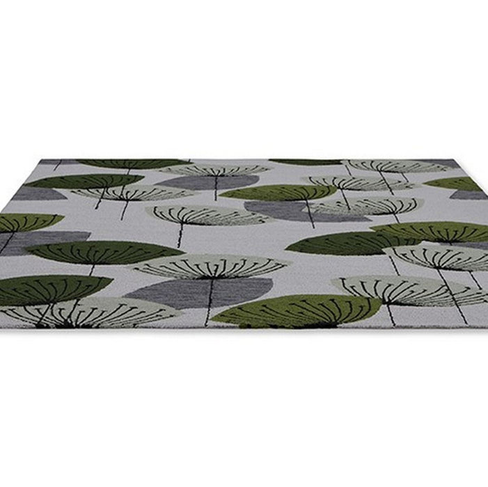 Sanderson Dandelion Clocks Botanical Outdoor Green 445807 Rug