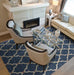 Sanderson Empire Trellis Indigo 45508 (tilauksesta) matto