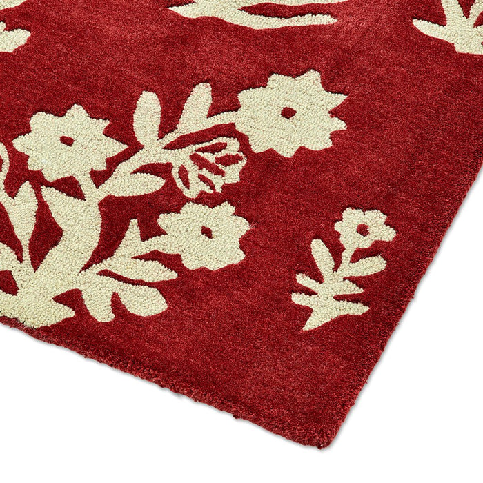 Sanderson Woodland Glade Damson Red 146800 teppe