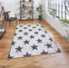 Santa Monica 48648 White Black Rug