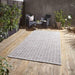 Santa Monica A041 Durable Stain-Resistant Weatherproof Flatweave In-Outdoor Beige Rug