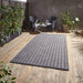 Santa Monica A041 Durable Stain-Resistant Weatherproof Flatweave In-Outdoor Black Rug