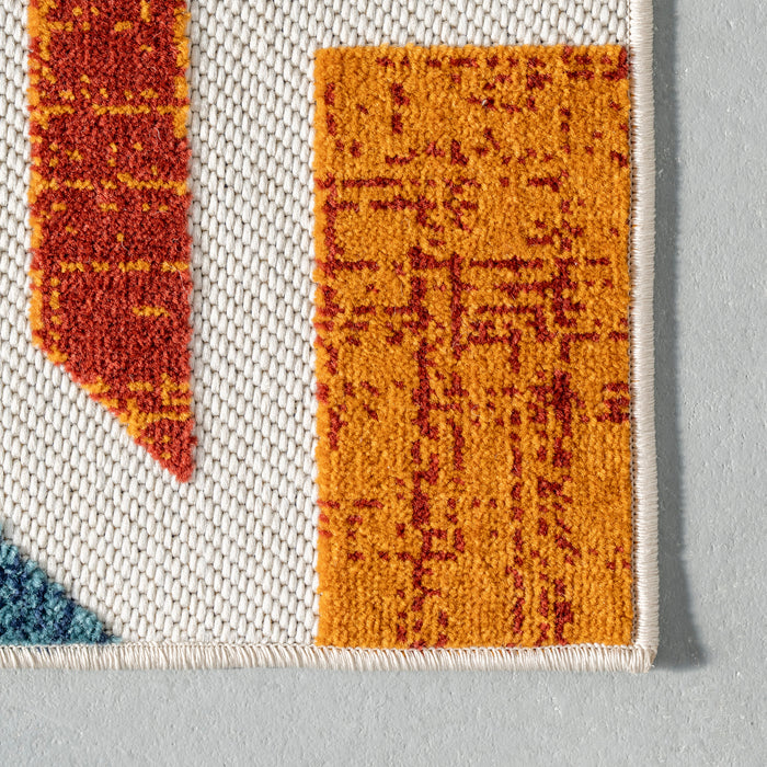 Sarah Geometric Indoor Outdoor Rug 152x229 cm Rust