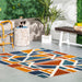 Sarah Geometric Indoor Outdoor Rug Rust 120x170 cm