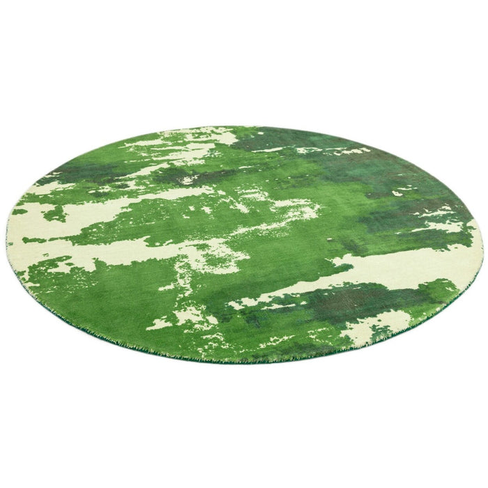 Saturnus groen rond rond vloerkleed