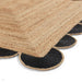 Savannah Jute Scallop Natural/Black Rug