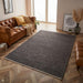 Savannah Modern Plain Mottled Beaded Pebble Hand-Woven Textured Wool Flat-Pile Charcoal Rug