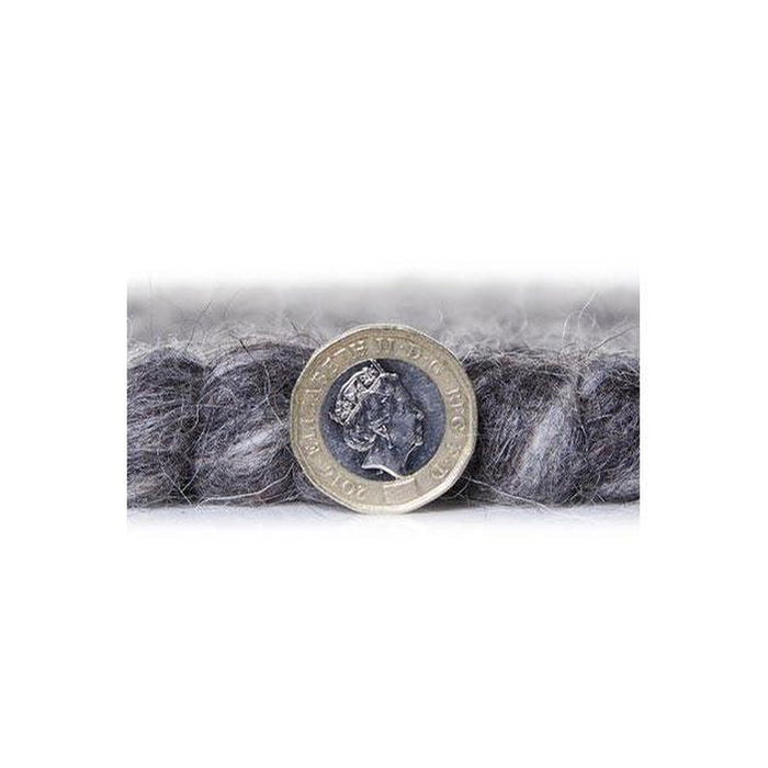 Savannah Modern Plain Mottled Beaded Pebble Hand-Woven Textured Wool Flat-Pile Charcoal Runner