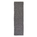 Savannah Modern Plain Mottled Beaded Pebble Hand-Woven Textured Wool Flat-Pile Charcoal Runner