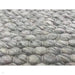 Savannah Modern Plain Mottled Beaded Pebble Hand-Woven Textured Wool Flat-Pile Grey Rug