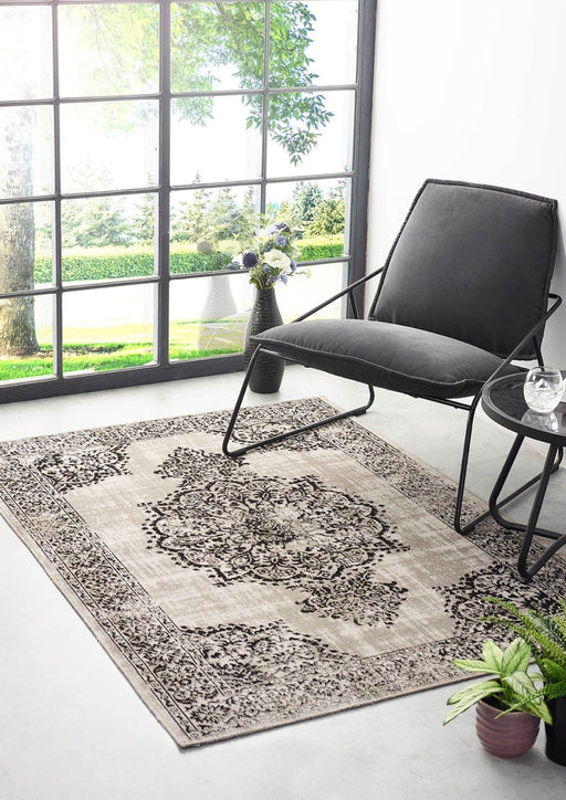 Saville Grey Black Rug