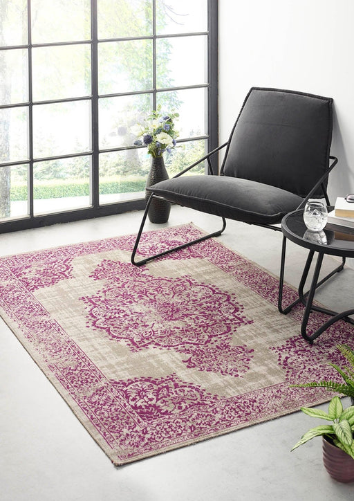 Saville Grey Raspberry Rug