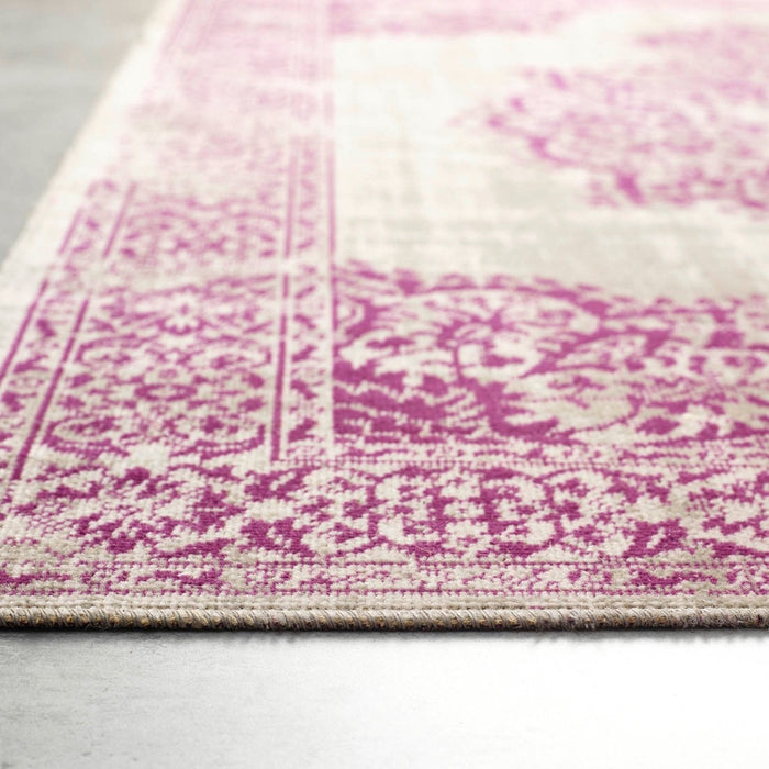 Saville Grey Raspberry Rug