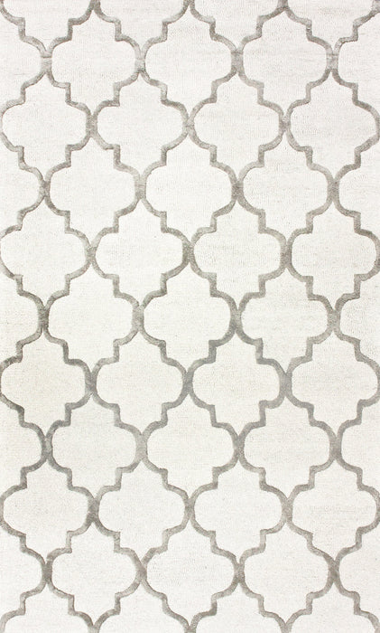 Scalloped Trellis Area -matto Ivory 160x230 cm