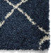 Scandi Berber G257 Modern Moroccan Berber Soft Plush Boho Shaggy Navy/Cream Rug