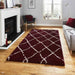 Scandi Berber G257 Tappeto moderno berbero marocchino morbido peluche Boho Shaggy rosso/crema