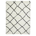 Scandi Berber G257 Modern Moroccan Berber Soft Plush Boho Shaggy White/Black Rug