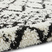 Scandi Berber G272 Modern Moroccan Berber Soft Plush Shaggy White/Black Rug