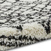 Scandi Berber G274 Modern Moroccan Berber Soft Plush Boho Shaggy White/Black Rug