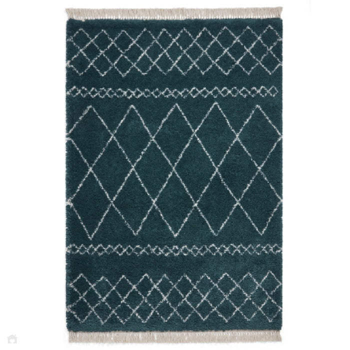 Scandi-Boho RL02 Modern Moroccan Berber Soft Plush Shaggy Green Rug