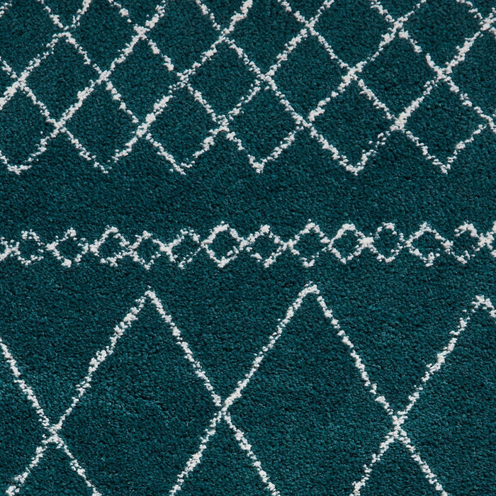 Scandi-Boho RL02 Modern Moroccan Berber Soft Plush Shaggy Green Rug