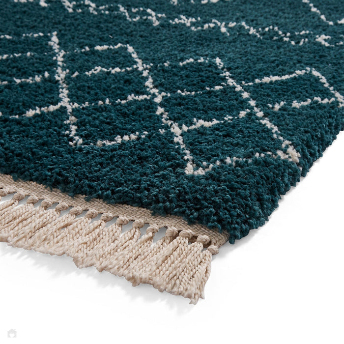 Scandi-Boho RL02 Modern Moroccan Berber Soft Plush Shaggy Green Rug