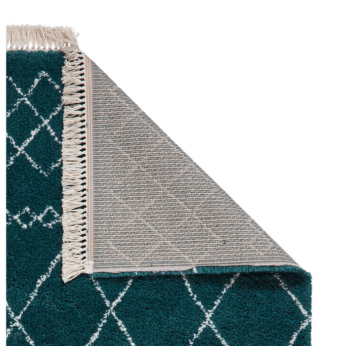 Scandi-Boho RL02 Modern Moroccan Berber Soft Plush Shaggy Green Rug