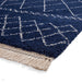 Scandi-Boho RL02 Modern Moroccan Berber Soft Plush Shaggy Navy Blue Rug