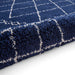 Scandi-Boho RL02 Modern Moroccan Berber Soft Plush Shaggy Navy Blue Rug