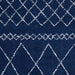 Scandi-Boho RL02 Modern Moroccan Berber Soft Plush Shaggy Navy Blue Rug