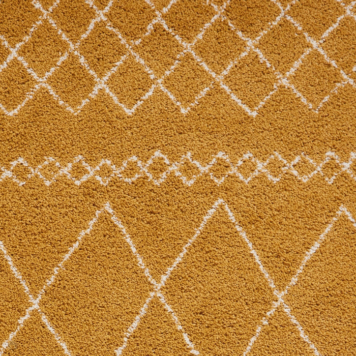 Scandi-Boho RL02 Modern Moroccan Berber Soft Plush Shaggy Ochre Rug