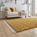 Scandi-Boho RL02 Modern Moroccan Berber Soft Plush Shaggy Ochre Rug