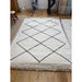 Scandi-Boho RL03 Modern Moroccan Berber Soft Plush Shaggy White/Black Rug