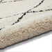 Scandi-Boho RL03 Modern Moroccan Berber Soft Plush Shaggy White/Black Rug