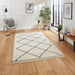 Scandi-Boho RL03 Modern Moroccan Berber Soft Plush Shaggy White/Black Rug