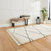 Scandi-Boho RL04 Modern Moroccan Berber Soft Plush Shaggy White/Black Rug