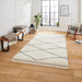 Scandi-Boho RL04 Modern Moroccan Berber Soft Plush Shaggy White/Black Rug