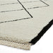 Scandi-Boho RL06 Modern Moroccan Berber Soft Plush Shaggy White/Black Rug