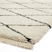 Scandi-Boho RL08 Modern Moroccan Berber Soft Plush Shaggy White/Black Rug