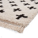 Scandi-Boho RL09 Modern Moroccan Berber Soft Plush Shaggy White/Black Rug