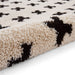 Scandi-Boho RL09 Modern Moroccan Berber Soft Plush Shaggy White/Black Rug