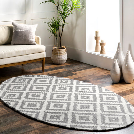 Scandinavian Grey Wool Area Rug 140x200 cm