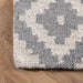 Scandinavian Grey Wool Area Rug 140x200 cm