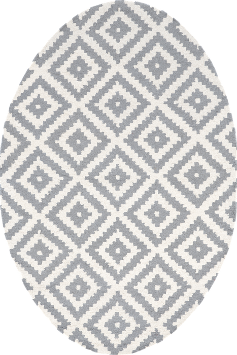 Scandinavian Grey Wool Area Rug 140x200 cm