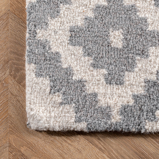 Scandinavian Grey Wool Area Rug 160x230 cm