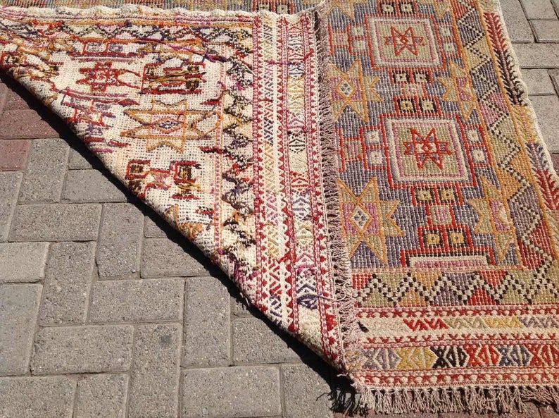 Scandinavian Handwoven Vintage Rug 262cm x 175cm