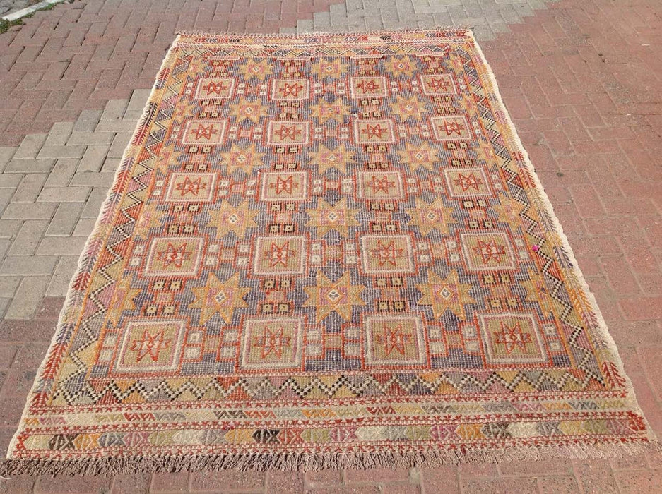 Scandinavian Handwoven Vintage Rug 262cm x 175cm