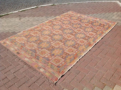 Scandinavian Handwoven Vintage Rug 262cm x 175cm