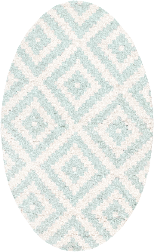 Scandinavian Style Aqua Wool Area Rug 160x230 cm