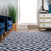 Tappeto in lana blu scuro in stile scandinavo 160x230 cm